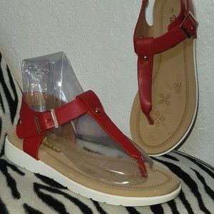 WEEBO LISA-26 RED SIZE:6 SANDALS
